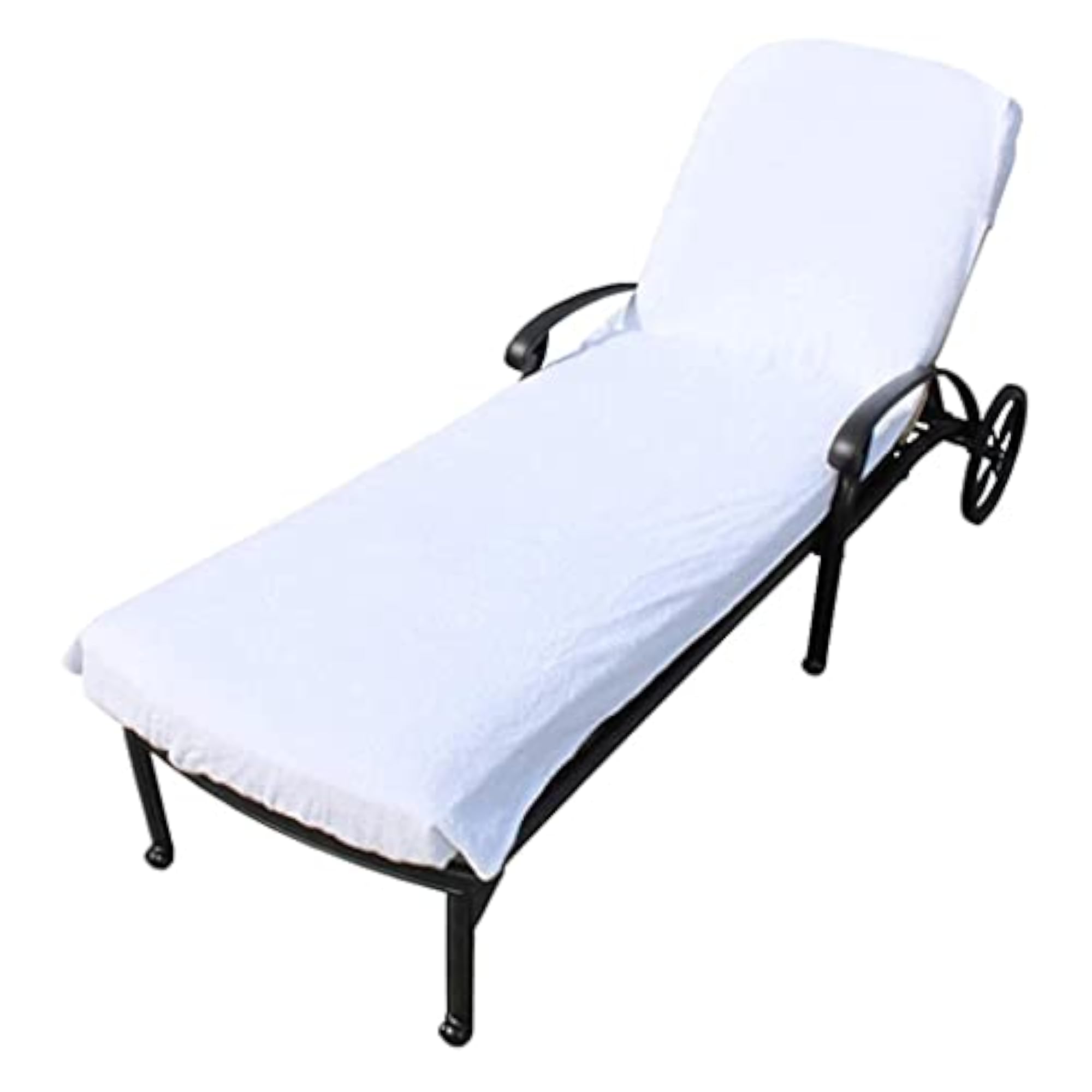 2Pcs Beach Chair Cover Pool Cotton Lounge Towel Set